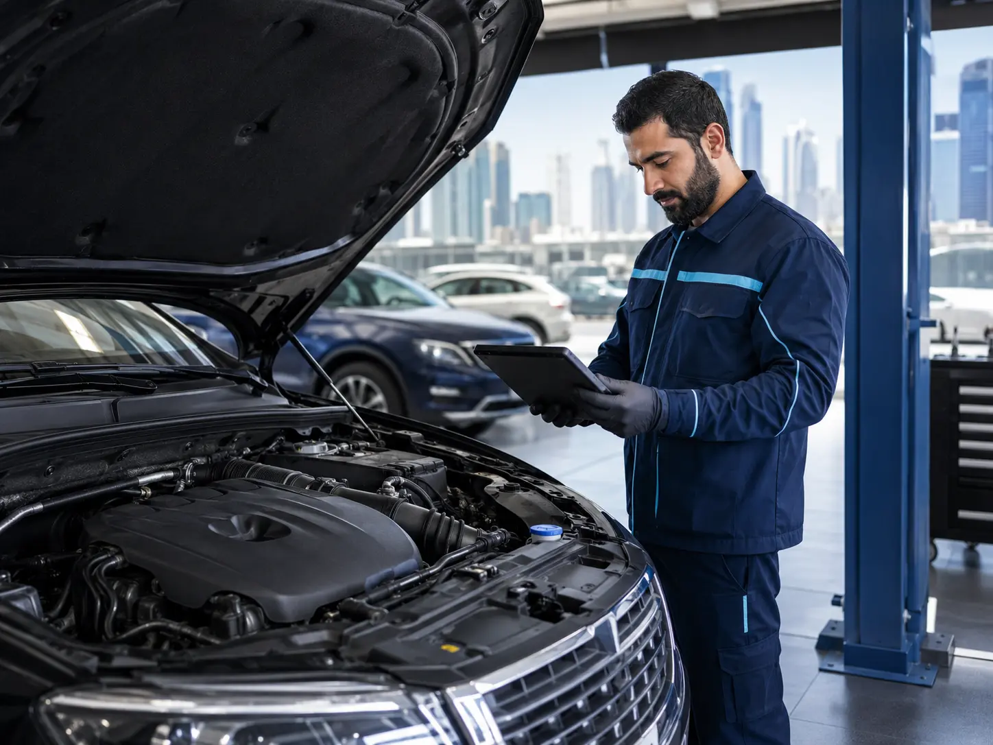 Mechanical and diagnostic review of a used car