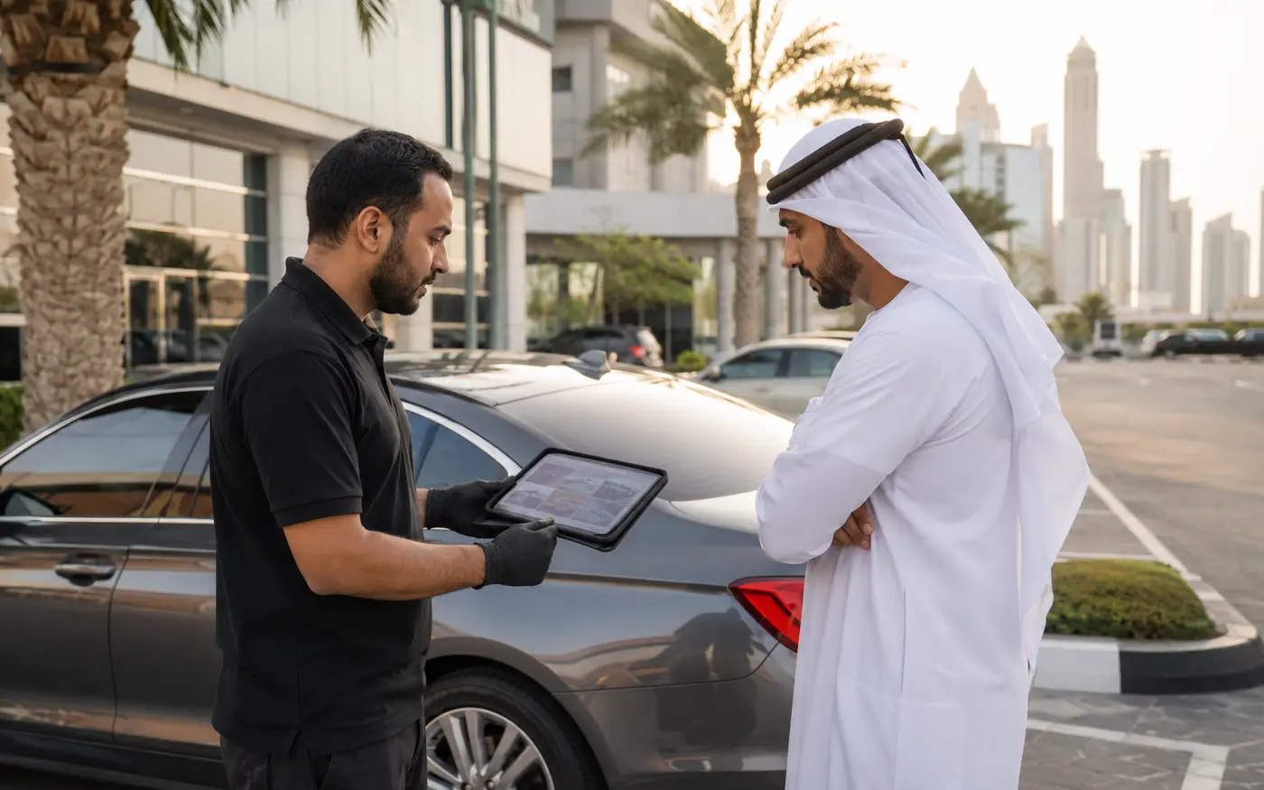 شرح نتائج فحص السيارة عند البيت للعميل